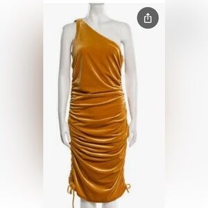 House of Harlow 1960 velvet One-Shoulder Dress